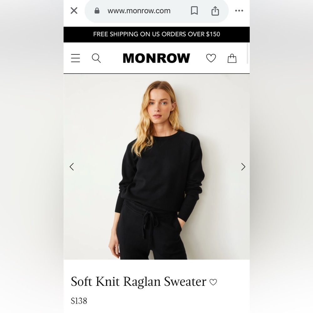 SOLD Monrow Soft Knit Raglan Sweater in SAND - Picture 4 of 7